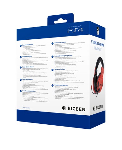 Bigben Interactive PS4OFHEADSETV3R cuffia e auricolare Cablato A Padiglione Giocare Rosso