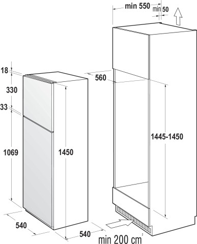 Hisense RI1P205NEWE frigorifero con congelatore Da incasso 205 L E Bianco