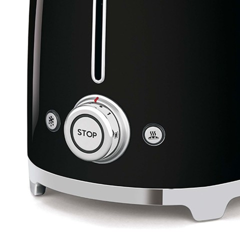 Smeg Tostapane 50's Style – Nero LUCIDO 2x4 – TSF02BLEU