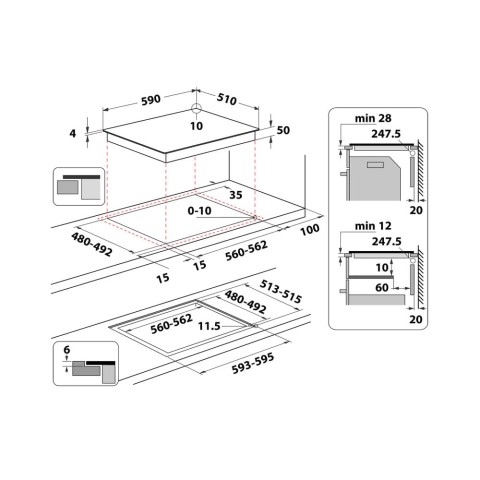 Hotpoint Piano cottura a induzione HQ 5660S NE