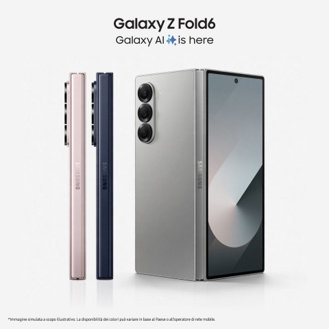 Samsung Galaxy Z Fold6 Smartphone AI, 256GB, RAM 12GB, Display 6,3"/7,6" Dynamic AMOLED 2X, Silver Shadow