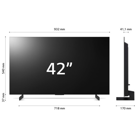 LG OLED evo 42'' Serie C3 OLED42C34LA, TV 4K, 4 HDMI, SMART TV 2023