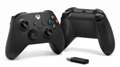 Microsoft Xbox Wireless Controller + Wireless Adapter for Windows 10 Nero Gamepad PC, Xbox One, Xbox One S, Xbox One X, Xbox Series S, Xbox Series X