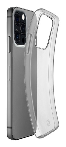 Cellularline Fine - iPhone 14 Pro Max Cover in gomma morbida ultra sottile e trasparente