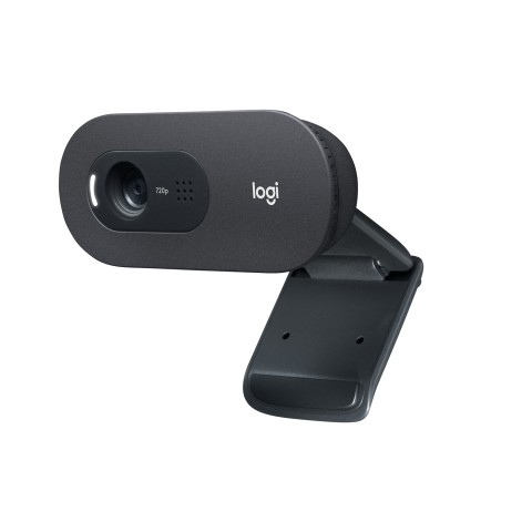 Logitech C505 Webcam HD - Videocamera USB Esterna 720p HD per Desktop o Laptop con Microfono a Lunga Portata, Compatibile con PC o Mac