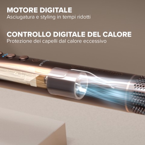 Bellissima Imetec Prodigy | Styler Digitale ad aria calda 6 in 1 - Onde, Ricci, Liscio Volume Senza Danni ai Capelli - Tecnologia Ion-Ceramic HI-Pro - Tecnologia Coanda - Controllo del Calore