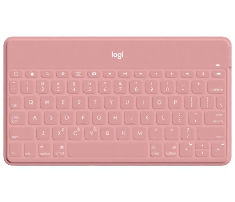 Logitech Keys-To-Go Tastiera Bluetooth, Sottile e Leggera, per iPhone, iPad, Apple TV e tutti i dispositivi iOS. Rosa