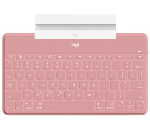 Logitech Keys-To-Go Tastiera Bluetooth, Sottile e Leggera, per iPhone, iPad, Apple TV e tutti i dispositivi iOS. Rosa