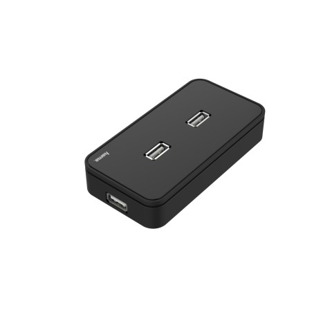 Hama Hub USB 2.0 da tavolo, 7 porte, alimentato, cavo separato, nero, scatola