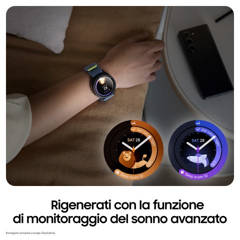 Samsung Galaxy Watch6 Classic Smartwatch Fitness Tracker Ghiera Interattiva in Acciao Inox 47mm Graphite