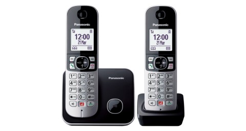 Panasonic KX-TG6852JTB telefono Telefono DECT Identificatore di chiamata Nero, Grigio