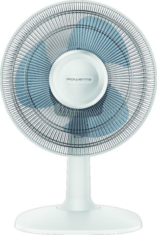 Rowenta Essential+ VU2330 Essential +, Ventilatore da Tavolo, 3 Velocità, Silenziosità 46 dBA, Design compatto, Flusso d’aria mx 34 m3/min, Bianco