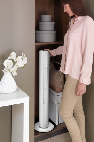 Rowenta Urban Cool VU6720 , Ventilatore a Torre, 3 Velocità, Design sottile, Silenziosità 46 dBA