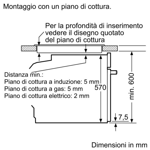 Bosch Serie 4 HRA314BR0 Forno con vapore da incasso 60 x 60 cm Acciaio Classe A