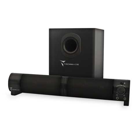 Techmade TM-V2209U set di altoparlanti PC Nero 2.1 canali