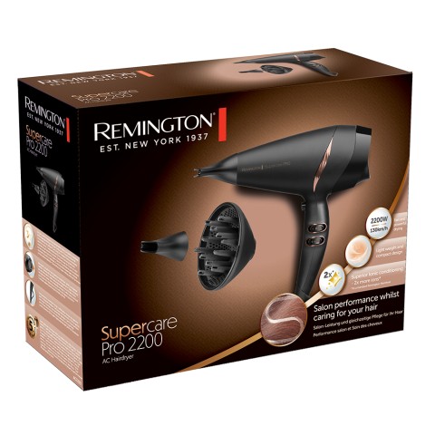 Remington AC7200 asciuga capelli 2200 W Nero