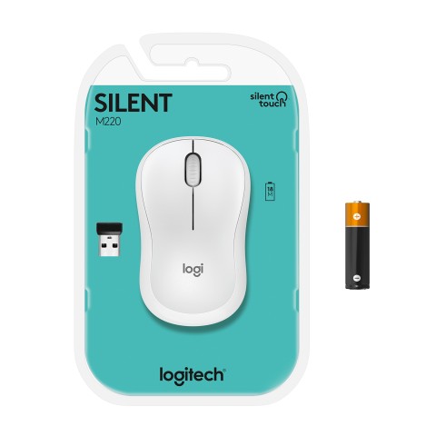 Logitech M220 mouse Ufficio Ambidestro RF Wireless Ottico 1000 DPI