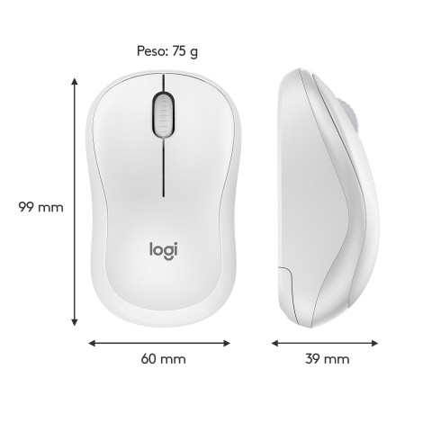 Logitech M220 mouse Ufficio Ambidestro RF Wireless Ottico 1000 DPI