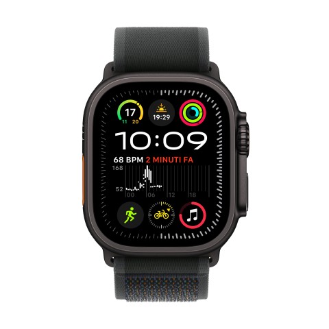 Apple Watch Ultra 2 GPS + Cellular 49mm Cassa Titanio Nero con Nero Trail Loop - M/L