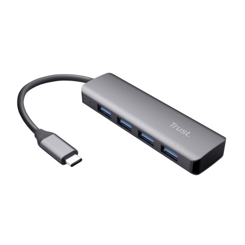 Trust 23328 hub di interfaccia USB 3.2 Gen 1 (3.1 Gen 1) Type-A 5000 Mbit/s Grigio