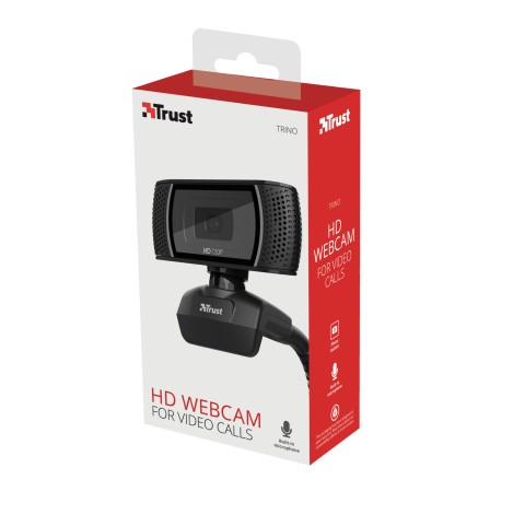 Trust Trino webcam 8 MP 1280 x 720 Pixel USB 2.0 Nero