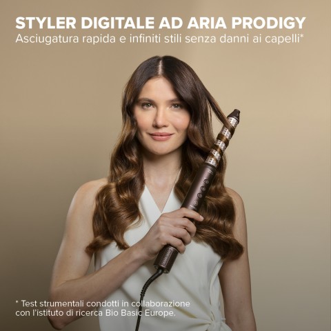 Bellissima Imetec Prodigy | Styler Digitale ad aria calda 6 in 1 - Onde, Ricci, Liscio Volume Senza Danni ai Capelli - Tecnologia Ion-Ceramic HI-Pro - Tecnologia Coanda - Controllo del Calore