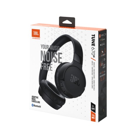 JBL Tune 670 NC Auricolare Con cavo e senza cavo A Padiglione Musica e Chiamate USB tipo-C Bluetooth Nero