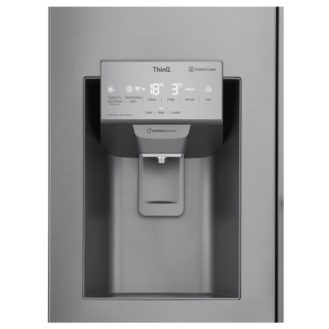 LG GML844PZAE Frigorifero Multidoor Slim, Classe E 506L, Wi-Fi, Drink dispenser, UVnano, Door Cooling, Inox