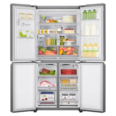 LG GML844PZAE Frigorifero Multidoor Slim, Classe E 506L, Wi-Fi, Drink dispenser, UVnano, Door Cooling, Inox