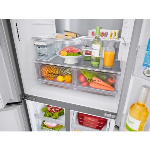 LG GML844PZAE Frigorifero Multidoor Slim, Classe E 506L, Wi-Fi, Drink dispenser, UVnano, Door Cooling, Inox