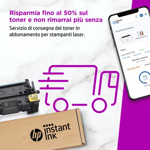 HP LaserJet Stampante M110w, Bianco e nero, Stampante per Piccoli uffici, Stampa, dimensioni compatte