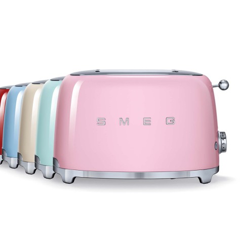 Smeg Tostapane 50's Style – Rosa LUCIDO 2x2 – TSF01PKEU