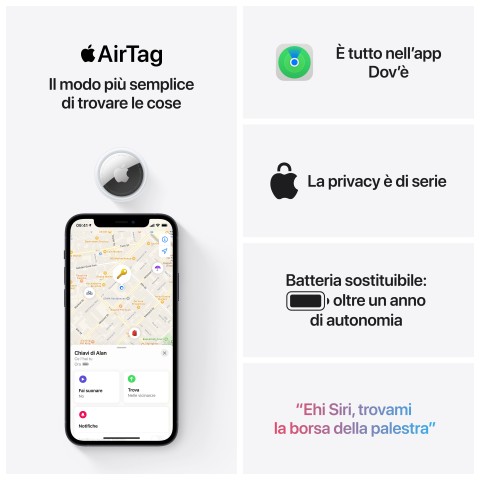 Apple AirTag confezione da 4