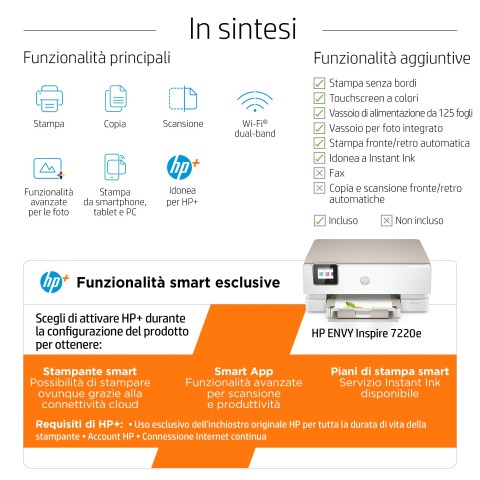 HP ENVY Stampante multifunzione Inspire 7220e