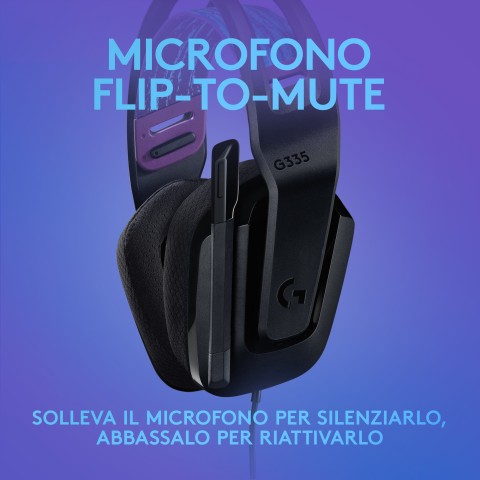 Logitech G G335 Auricolare Cablato A Padiglione Giocare Nero