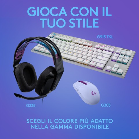 Logitech G G335 Auricolare Cablato A Padiglione Giocare Nero