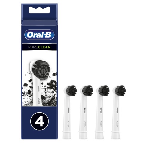 Oral-B Precision Clean Testina Di Ricambio per Spazzolino Pure Clean Carbone. Confezione Da 4