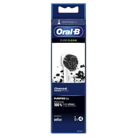 Oral-B Precision Clean Testina Di Ricambio per Spazzolino Pure Clean Carbone. Confezione Da 4