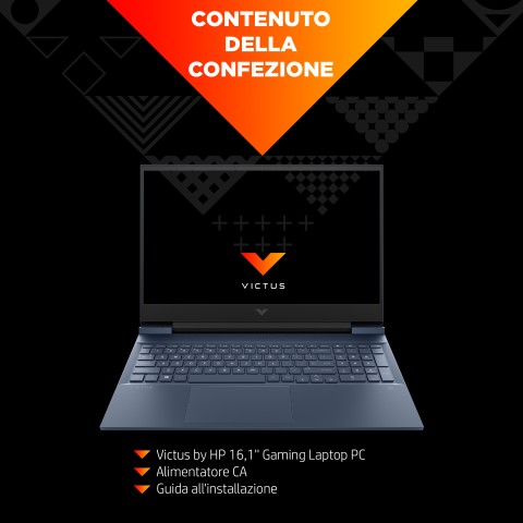 Victus by HP 16-d0031nl Intel® Core™ i5 i5-11400H Computer portatile 40,9 cm (16.1") Full HD 16 GB DDR4-SDRAM 512 GB SSD NVIDIA GeForce RTX 3060 Wi-Fi 6 (802.11ax) Windows 11 Home Nero