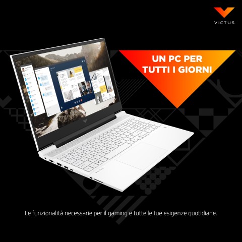 Victus by HP 16-d0031nl Intel® Core™ i5 i5-11400H Computer portatile 40,9 cm (16.1") Full HD 16 GB DDR4-SDRAM 512 GB SSD NVIDIA GeForce RTX 3060 Wi-Fi 6 (802.11ax) Windows 11 Home Nero