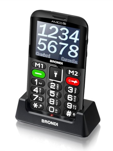 Brondi Amico Chic 6,1 cm (2.4") Nero Telefono cellulare basico