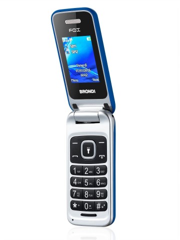 Brondi Fox 4,5 cm (1.77") 74 g Blu, Argento Telefono cellulare basico