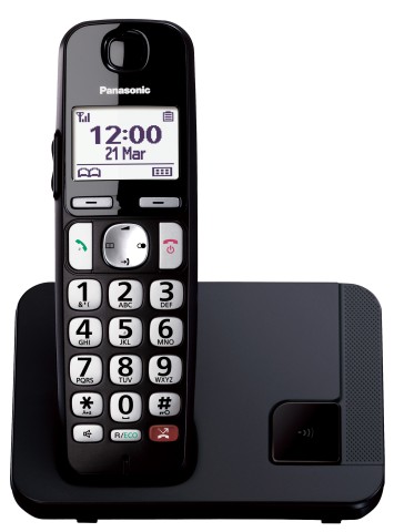 Panasonic KX-TGE250 Telefono DECT Identificatore di chiamata Nero