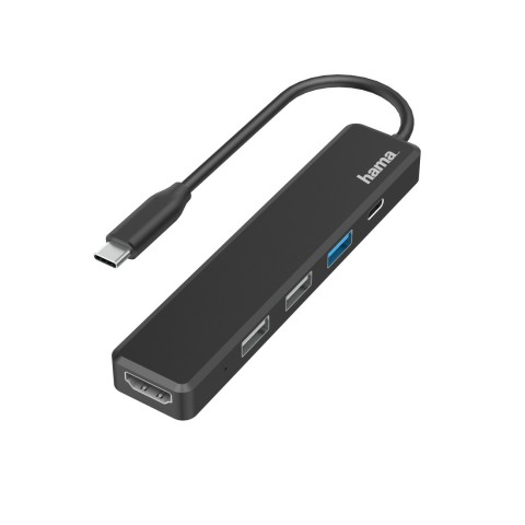 Hama HUB USB Type C 3.2 Gen 1 / 3 porte USB A, 1 porta USB Type C, 1 porta HDMI, Ultra HD 4K