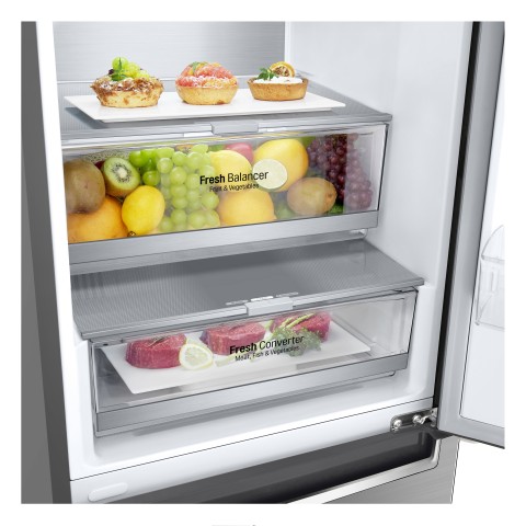 LG GBP62PZNCN Frigorifero combinato, Classe C, 384L, Fresh Converter, No frost, Inox