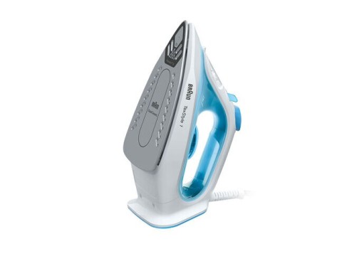 Braun TexStyle 1 Ferro da stiro a secco e a vapore Piastra in Ceramica 2000 W Blu, Bianco