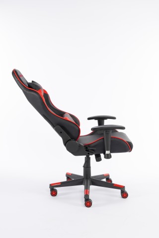 Momo Design MD-GC005A-KR sedia per videogioco Poltrona per gaming Seduta imbottita Nero, Rosso