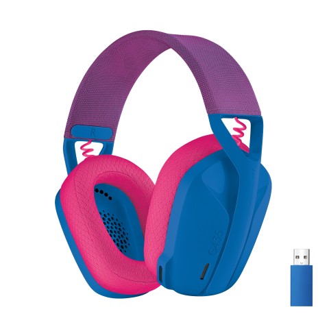 Logitech G G435 LIGHTSPEED Cuffie Gaming Wireless Bluetooth - Cuffie Over Ear Leggere, Microfoni Integrati, Batteria da 18 Ore, Compatibile con Dolby Atmos, PC, PS4, PS5, Smartphone. Blu