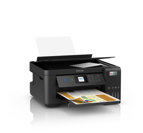 Epson EcoTank ET-2850 stampante multifunzione inkjet 3-in-1 A4, serbatoi ricaricabili alta capacità, 5 flaconi inclusi pari a 14000pag B/N 5200pag colore, Wi-FI Direct, USB