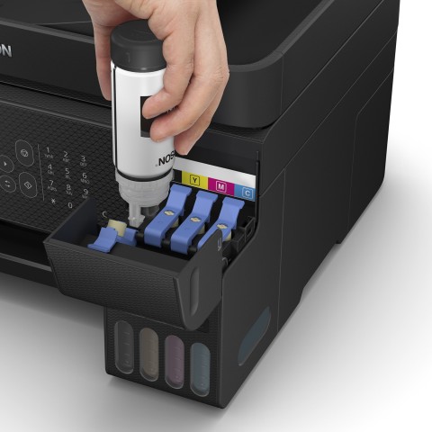 Epson EcoTank ET-4800 stampante multifunzione inkjet 4-in-1 A4, serbatoi ricaricabili alta capacità, 5 flaconi inclusi pari a 14000pag B/N 5200pag colore, Wi-FI Direct, USB